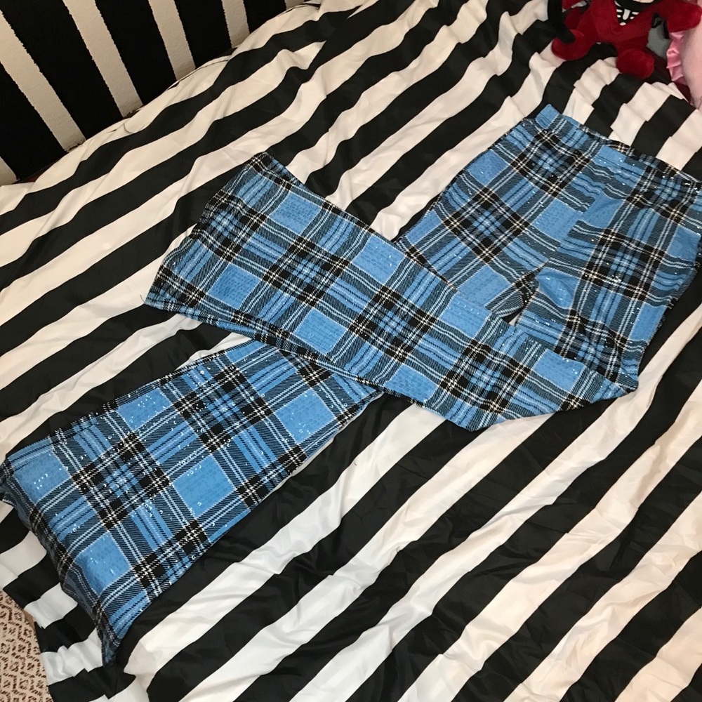 Plaid Flare Pants